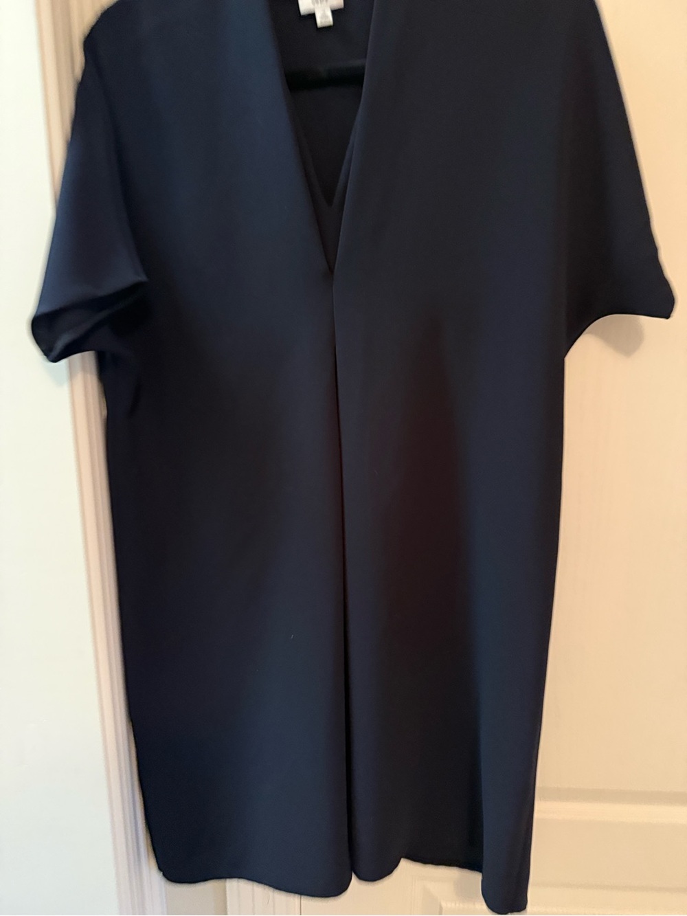 Vince Navy V-Neck Shift Dress XS